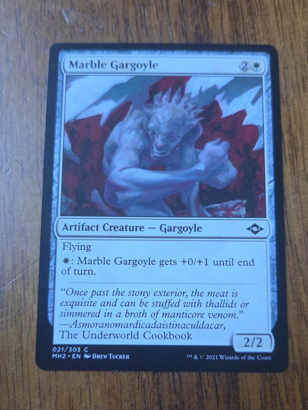 Marble Gargoyle Artifact Creature Game Card - White